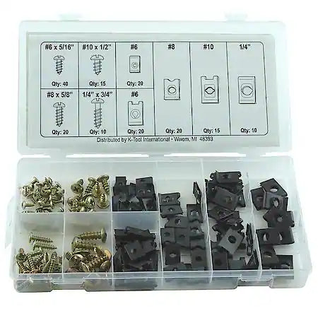 170-Piece U-Clip And Screw Assortment Kit