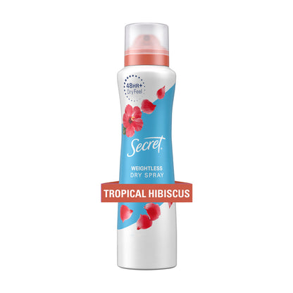 Secret Dry Spray Antiperspirant Deodorant, Tropical Hibiscus, 4.1 oz.