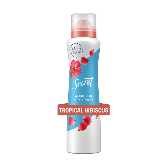 Secret Dry Spray Antiperspirant Deodorant, Tropical Hibiscus, 4.1 oz.