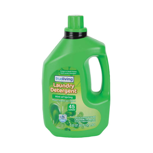 TrueLiving Laundry Detergent, Hint of Spring, 65 fl oz