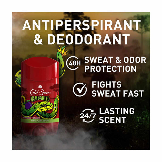 Old Spice Antiperspirant and Deodorant for Men, 24/7 Freshness, Mambaking: Rich Plum Scent, 2.6 oz