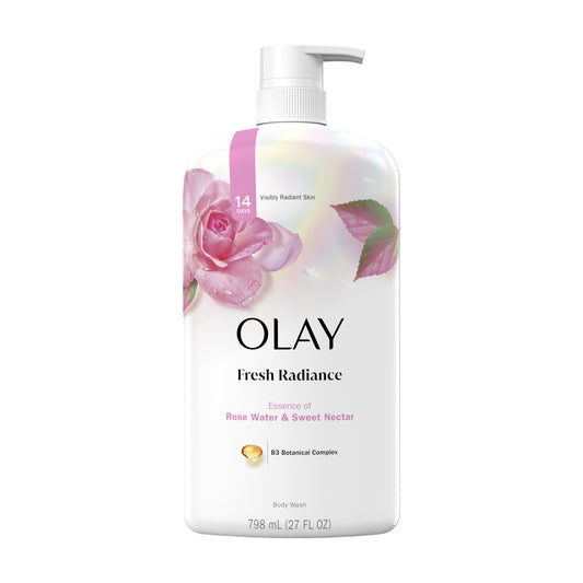 Olay Fresh Radiance Body Wash, Rose Water & Sweet Nectar, 27 fl oz