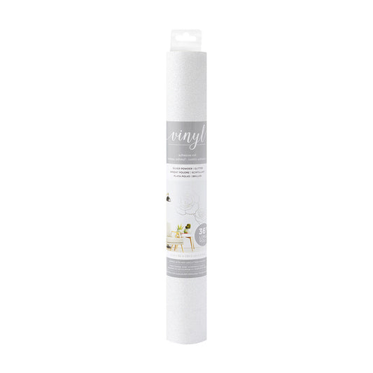American Crafts Silver Powder Vinyl Adhesive Roll, 12 x 36 in