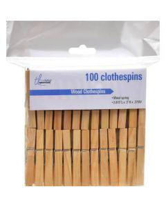 True Living Wood Clothespins, 100 ct