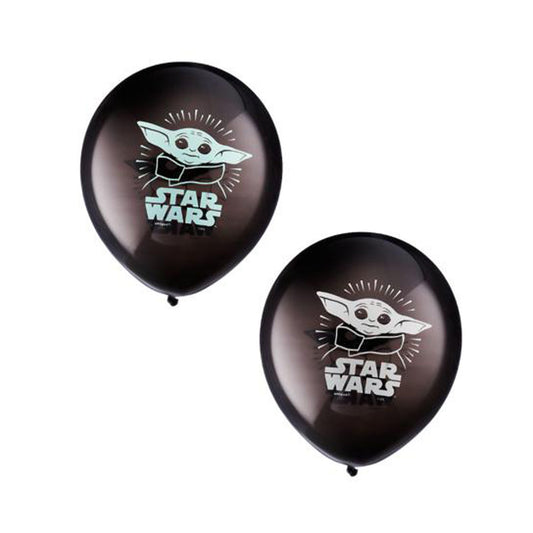 Unique 12" Latex Star Wars The Mandalorian The Child Baby Yoda Balloons, 8 ct