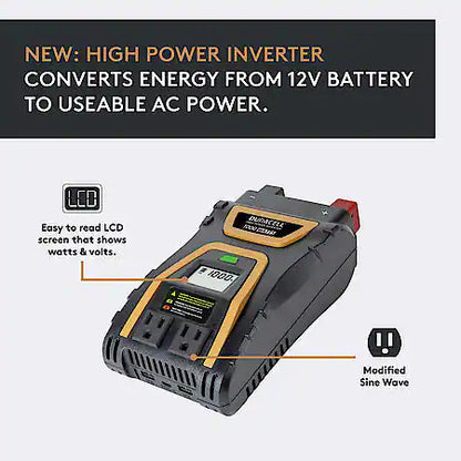 1000 Watt Power Inverter: Household Power on the Go, 1000W, 12V, 2 AC Outlets and two 2.1A USB ports