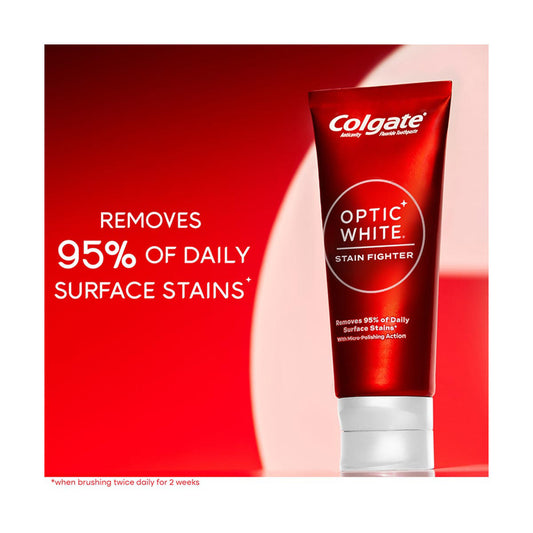 Colgate Optic White Stain Fighter Whitening Toothpaste Gel with Fresh Mint Flavor