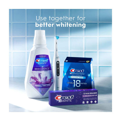 Crest 3D White Stain Eraser Teeth Whitening Toothpaste, Polishing Mint, 2.7 oz