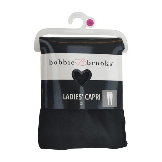 Bobbie Brooks Ladies Core Black Capri, XL