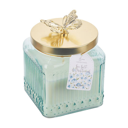 TrueLiving Scented Candle Jar with Golden Lid, 12 oz, Assorted