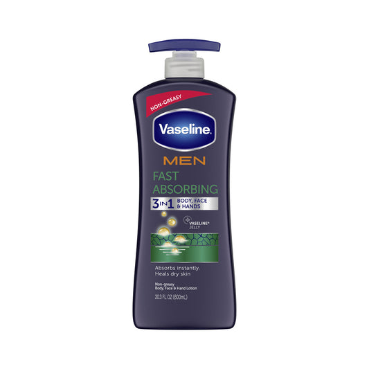 Vaseline Men Healing Moisture Fast Absorbing Body Lotion, 20.3 oz