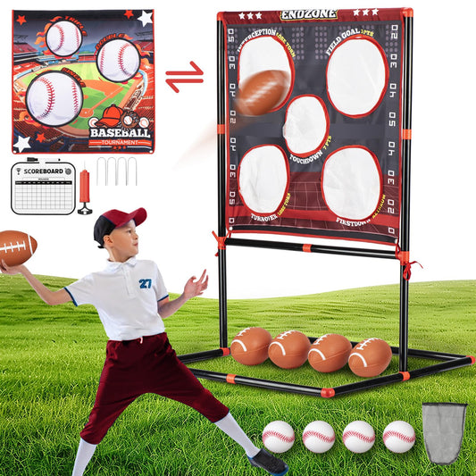 VROGTIK Football Toss Game for Kids Ages 3-8 - Outdoor Toy for Backyard, Beach & Camping for Toddlers & Family Party Fun