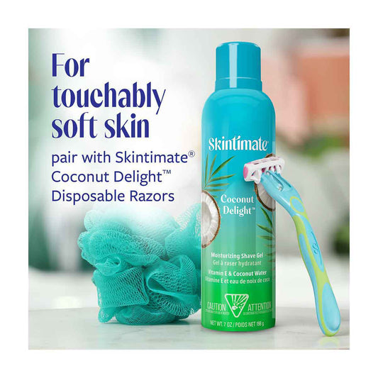 Skintimate Coconut Delight Moisturizing Women's Shave Gel, 7 oz