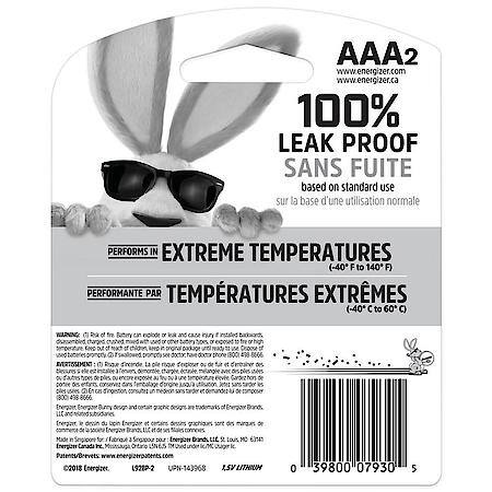 Ultimate Lithium AAA Batteries (2 Pack), Triple A Batteries