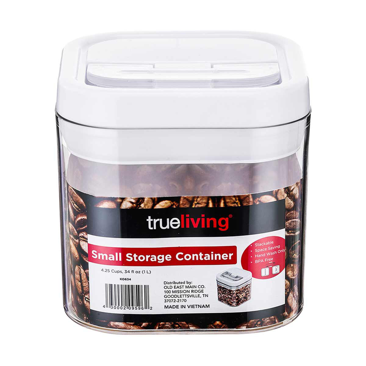 TrueLiving Small Storage Container, 34 fl oz, 1 ct