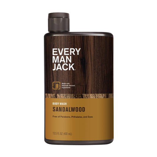 Every Man Jack Sandalwood Hydrating Body Wash, 13.5 oz
