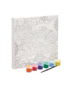 Crafter's Closet Value Pack Color-In Canvas Kit, 8 pc