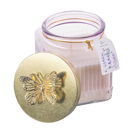 TrueLiving Scented Candle Jar with Golden Lid, 12 oz, Assorted