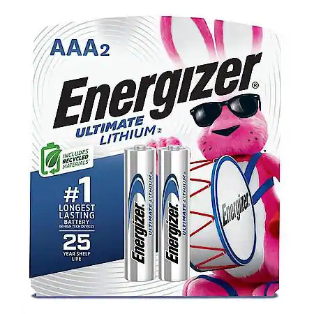 Ultimate Lithium AAA Batteries (2 Pack), Triple A Batteries