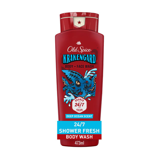 Old Spice Cleansing Body Wash for Men, 24/7 Shower Clean, Krakengard, Deep Ocean Scent, 16 oz