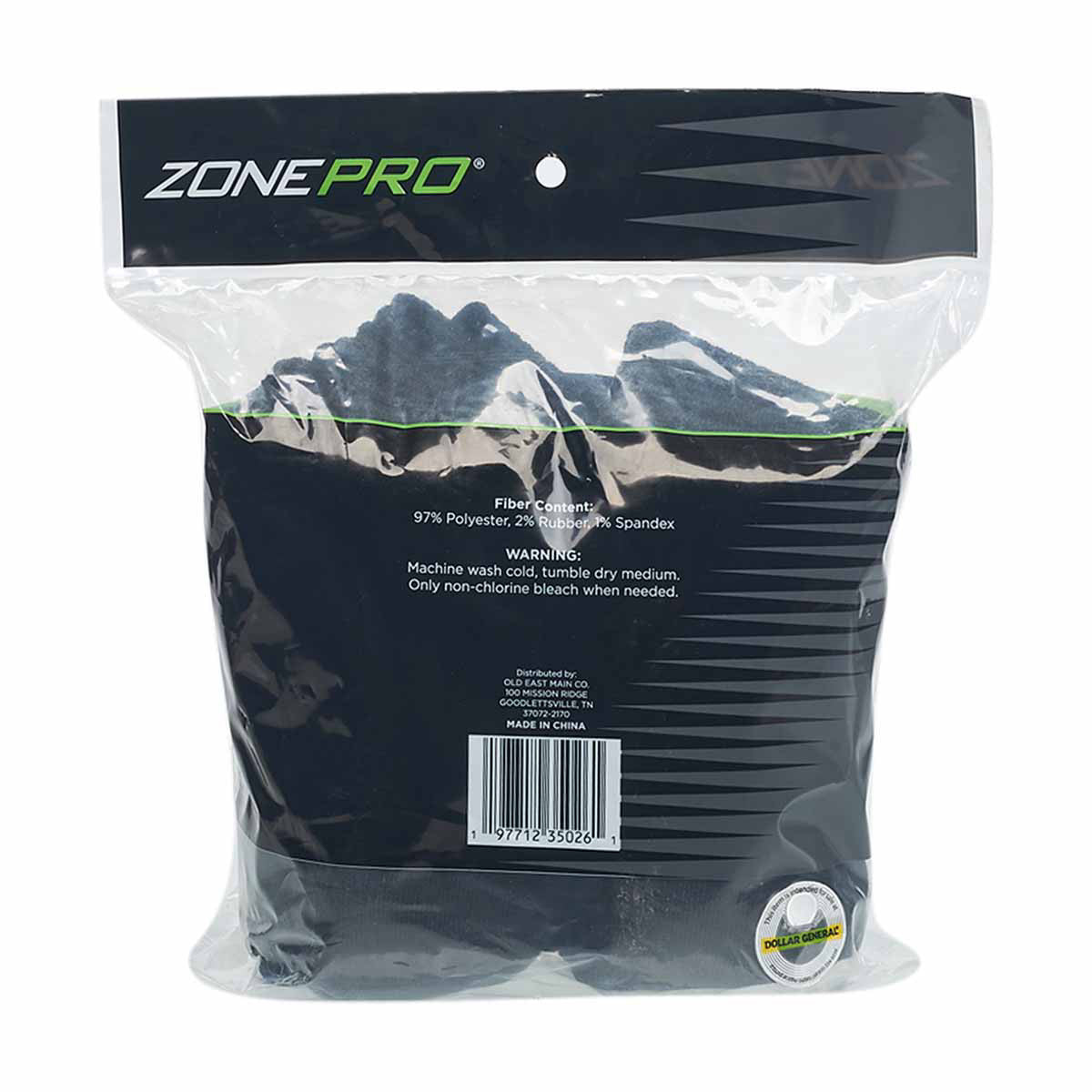 Zone Pro Men's Half Cushion Ankle Socks, Shoe Size 6-12, Black, 10 pk