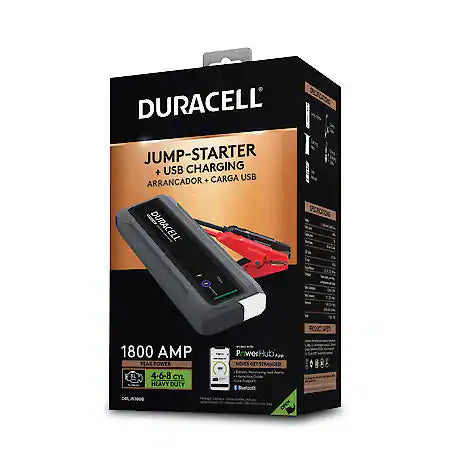 1800 Amp Bluetooth Lithium-Ion Jump Starter: With USB Charger, 1800 Peak Amps