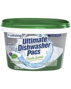 True Living Ultimate Dishwasher Triple Action Pacs - Fresh Scent, 30 ct