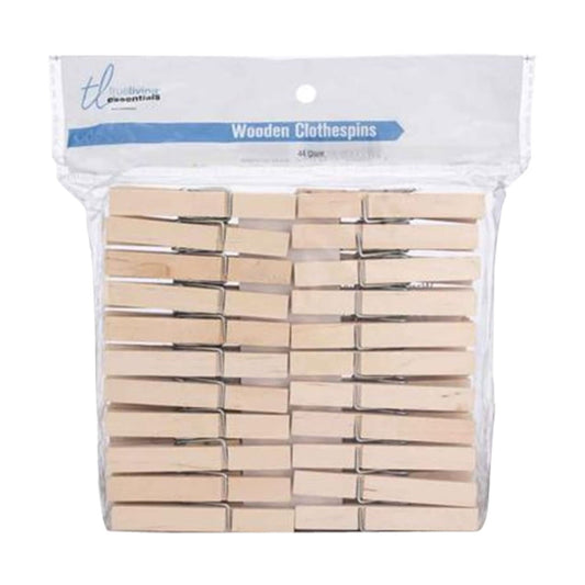 True Living Wooden Clothespins, 44 ct