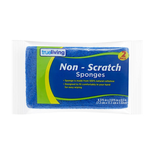 TrueLiving Non-Scratch Sponges, 2 pk