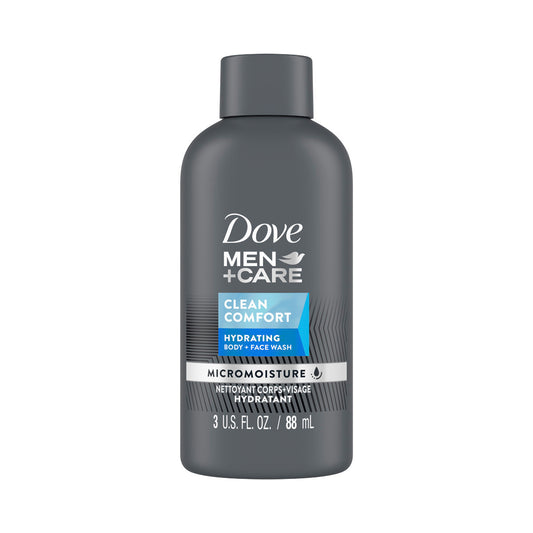 Dove Men+Care Hydrating Clean Comfort Body and Face Wash, 3 oz
