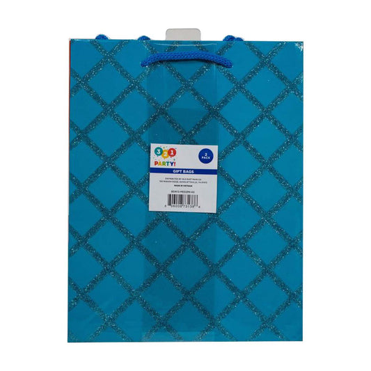 321 Party! Premium Birthday Gift Bags, Small - 2 ct