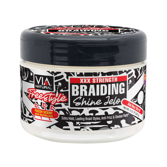 Via Natural Braiding Shine Jelo Extra Strength, 8 oz