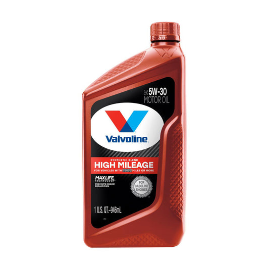 Valvoline High Mileage with MaxLife Technology SAE 5W-30 Motor Oil, 1 Quart
