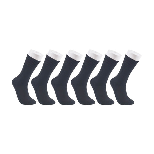 Zone Pro Men's Half Cushion Tube Socks, Black, Shoe Size 6 - 12, 6 pk