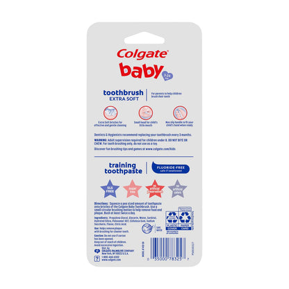 Colgate Baby Training Toothpaste & Toothbrush Set, Mild Fruit, 3-24 Months, 1.75 oz