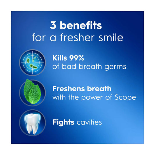 Crest + Scope Outlast Complete Whitening Toothpaste, Mint, 5.4 oz, Pack of 3