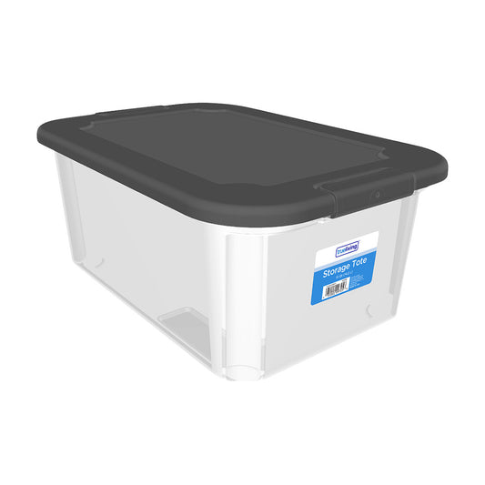 TrueLiving 15 Quart Latching Box, Gray, 1 ct