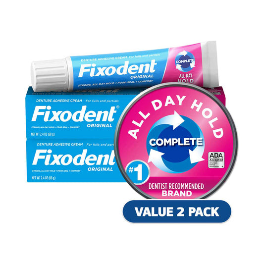 Fixodent Original Secure Denture Adhesive 2.4oz (Twin Pack)