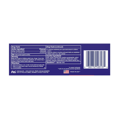 Crest 3D White Stain Eraser Teeth Whitening Toothpaste, Polishing Mint, 2.7 oz