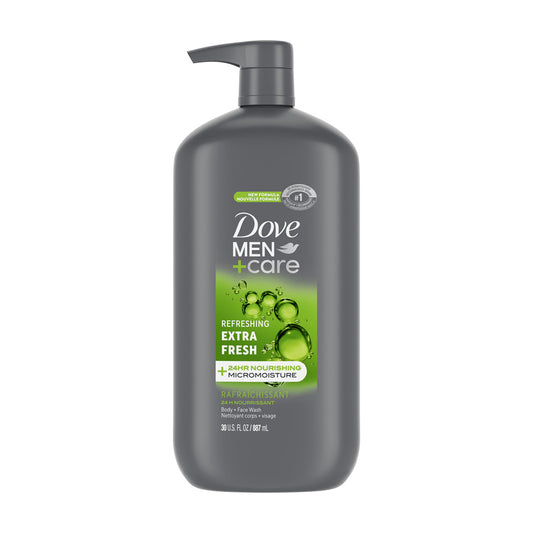 Dove Men+Care Extra Fresh Body and Face Wash, 30 oz, 1 ct
