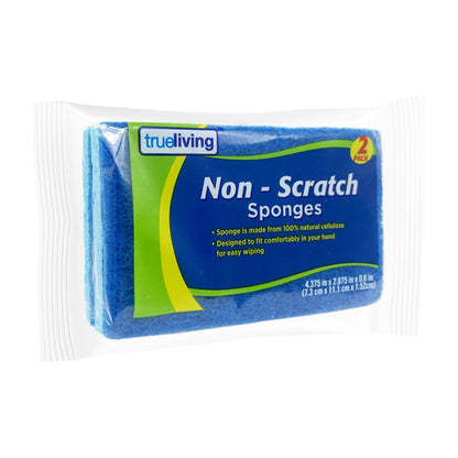 TrueLiving Non-Scratch Sponges, 2 pk